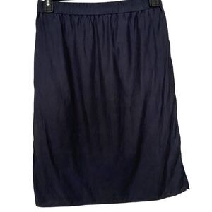 COS Midi Skirt Navy Blue Straight Pencil Elastic Waist Size 6​​
